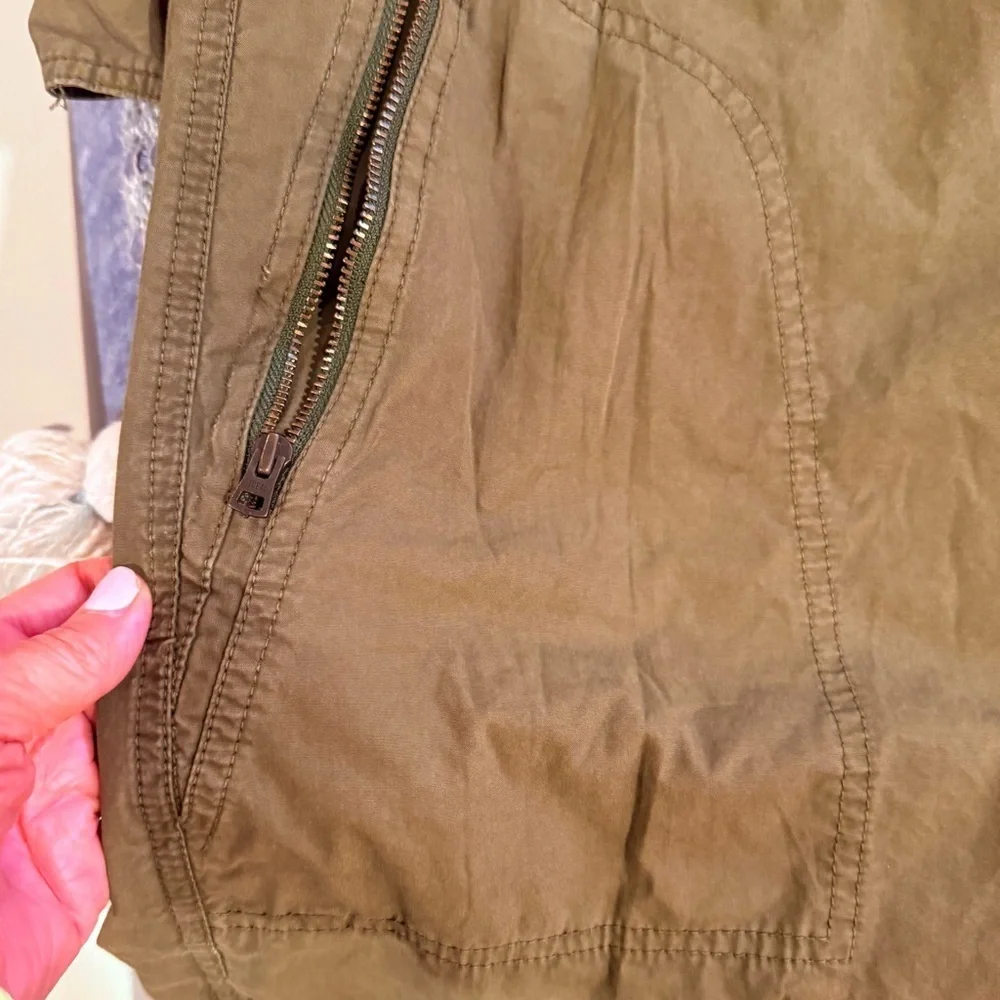 J. Crew Ladies Sz 10 Olive Safari Military‎ Utility Shirt Dress